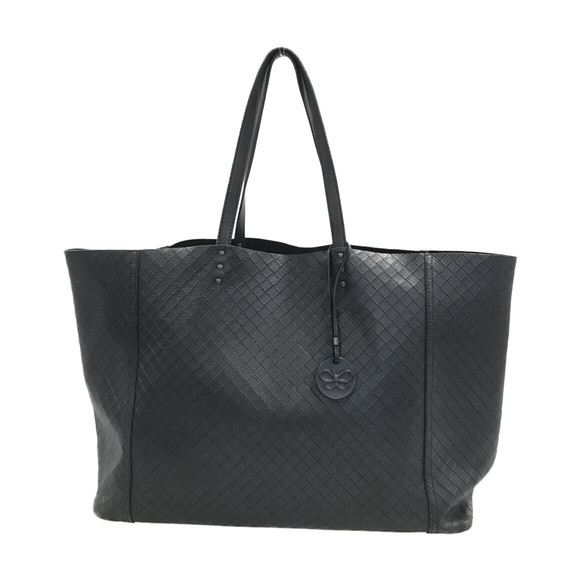 Bottega Veneta Handbags - Bottega Veneta Intrecciato Leather Business Bag Black